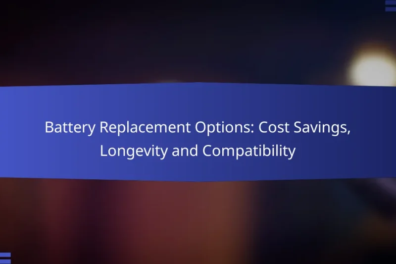 Battery Replacement Options: Cost Savings, Longevity and Compatibility