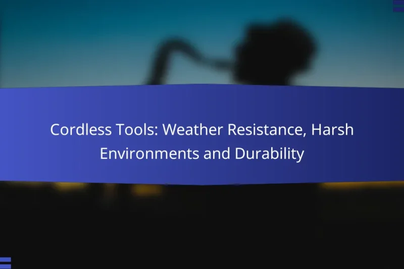 Cordless Tools: Weather Resistance, Harsh Environments and Durability