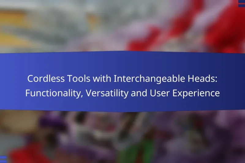 Cordless Tools with Interchangeable Heads: Functionality, Versatility and User Experience